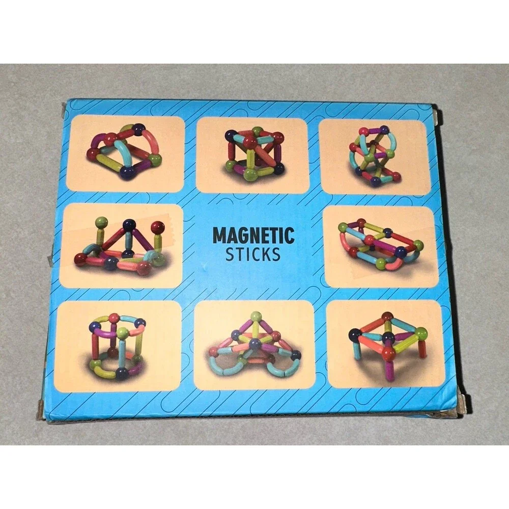 Magnetic Sticks 40 Pc STEM Montessori Learning Puzzle